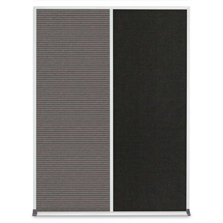 United Visual Products Single Door Radius Plus Corkboard, 36"X UV8002PLUS-WHITE-RUBBER